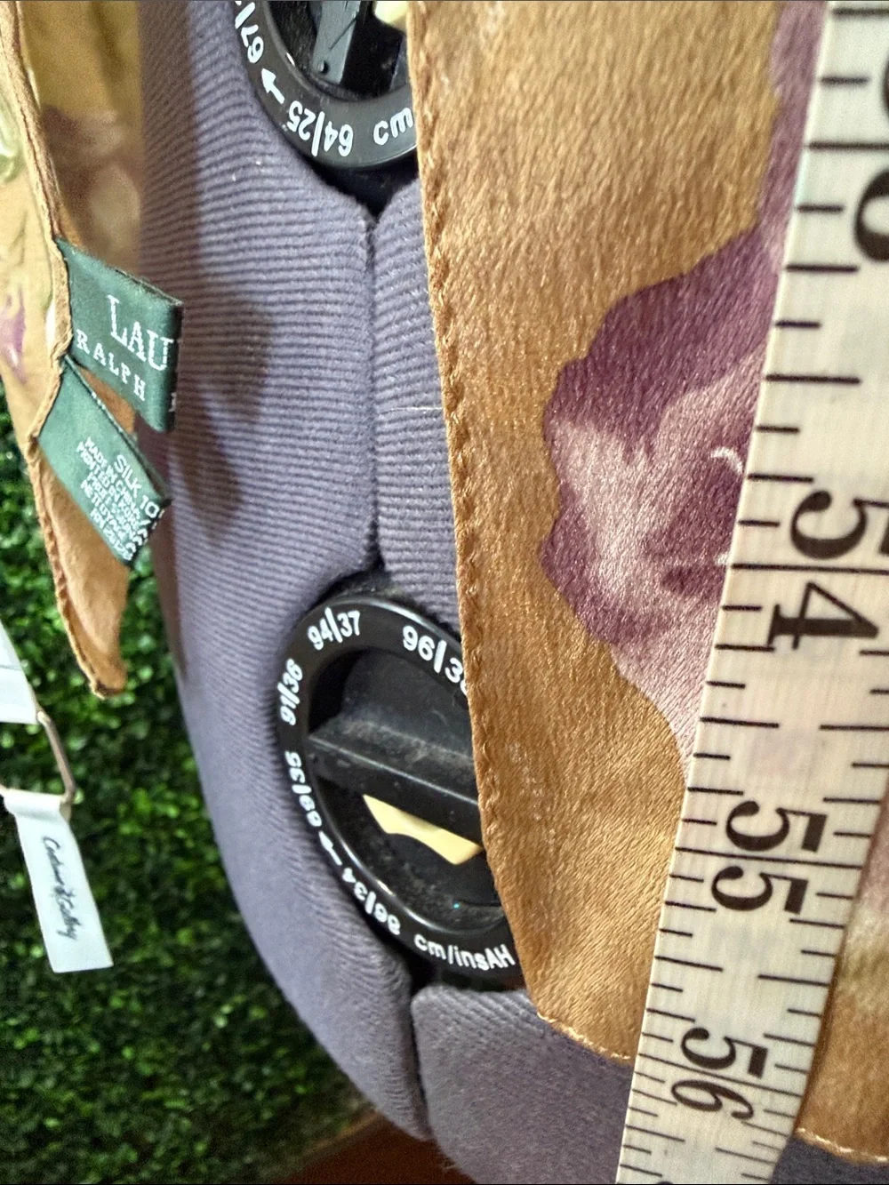 Lauren Ralph Lauren Floral Silk Scarf in Cream and Lavender